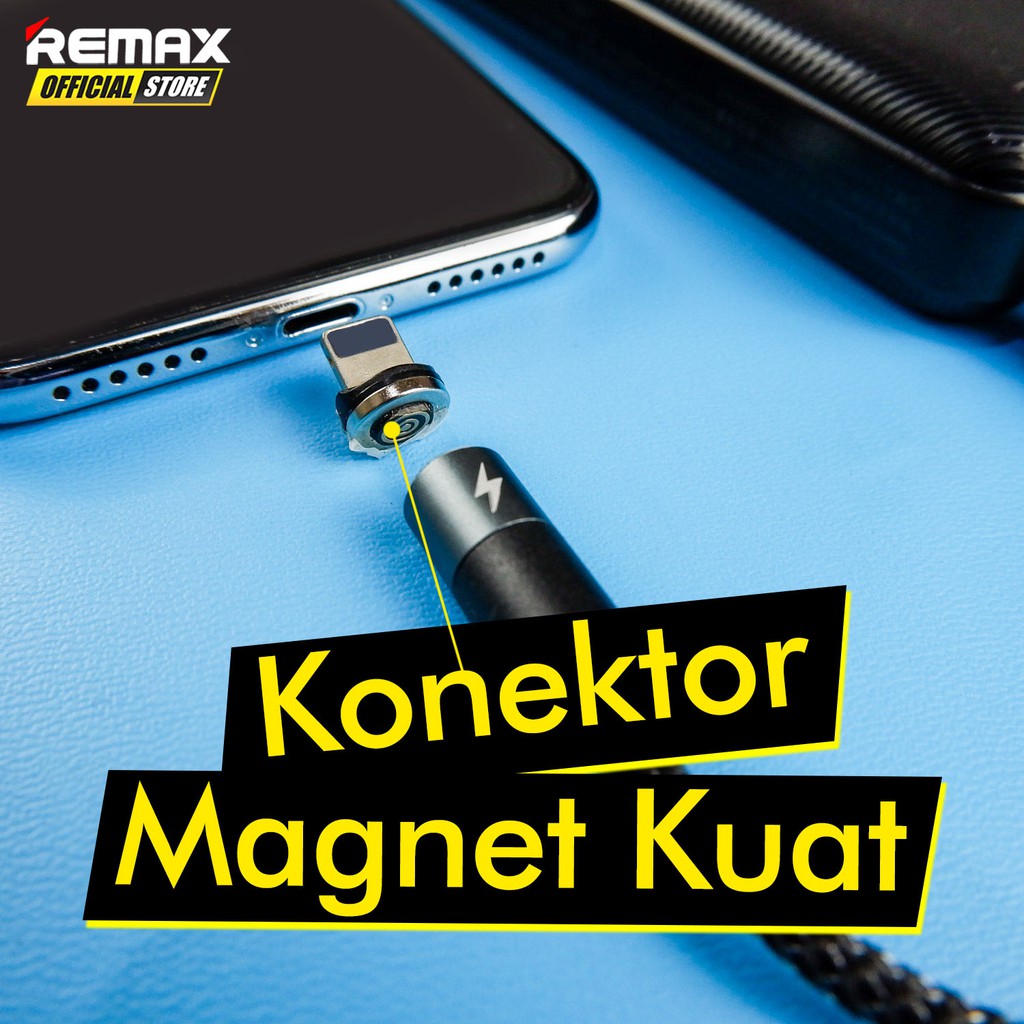 Remax Zigie Series RC-102I Magnet Connection Data Cable iPhone Original Garansi / Kabel Charger