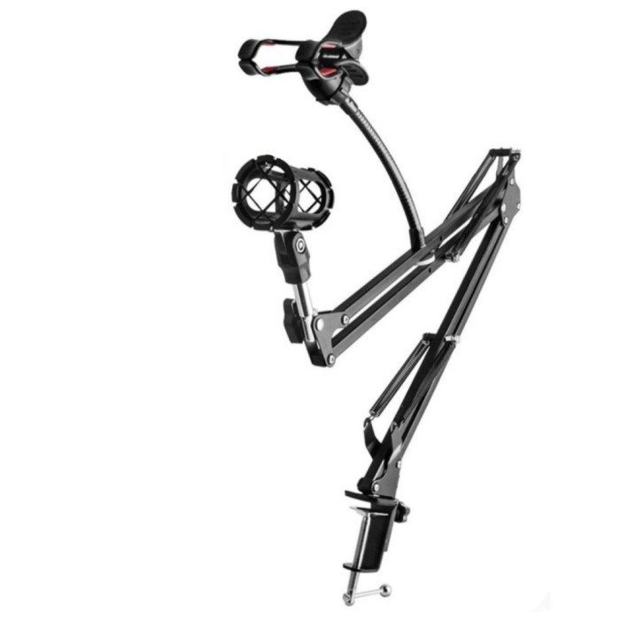 SALE Paket Komplit BM8000 Soundcard Mixer V8 Phone Stand Mic Stand Original