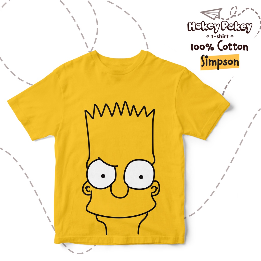 Baju Kaos T Shirt Anak Laki Laki Katun Combed Motif Simpson