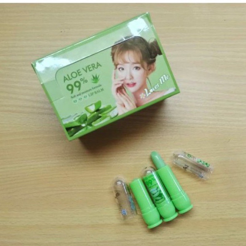 LIPBALM ALOEVERA 99% BY LOVES ME BPOM