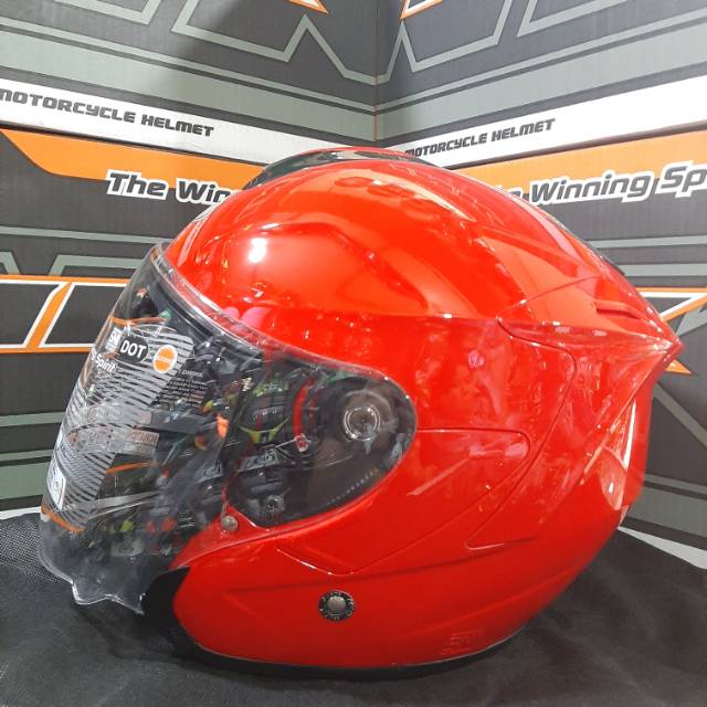 HELM INK DYNAMIC SOLID FIRE RED/ INK DYNAMIC MERAH