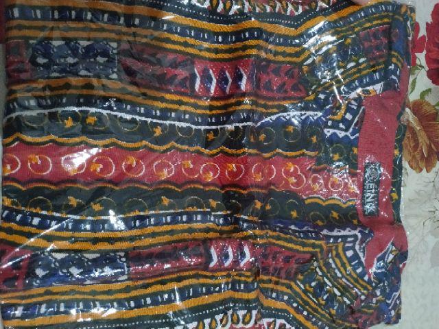 Baju Etnik Kaos Etnik Dashiki Bohemian Style All Size Pria Wanita -  Merah