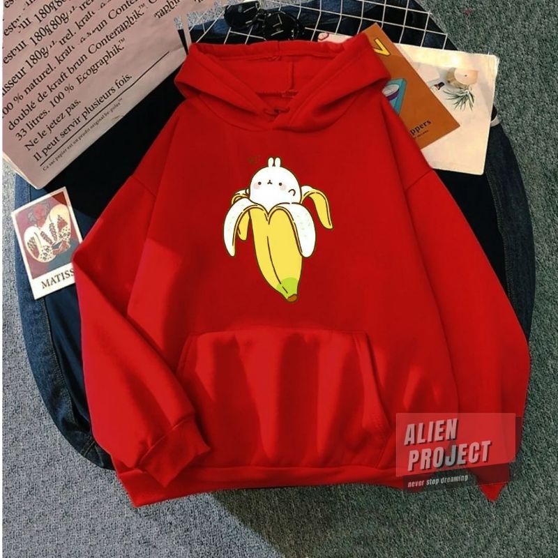 Alien Project Hoodie Banana Hoodie cewek Hoodie Wanita