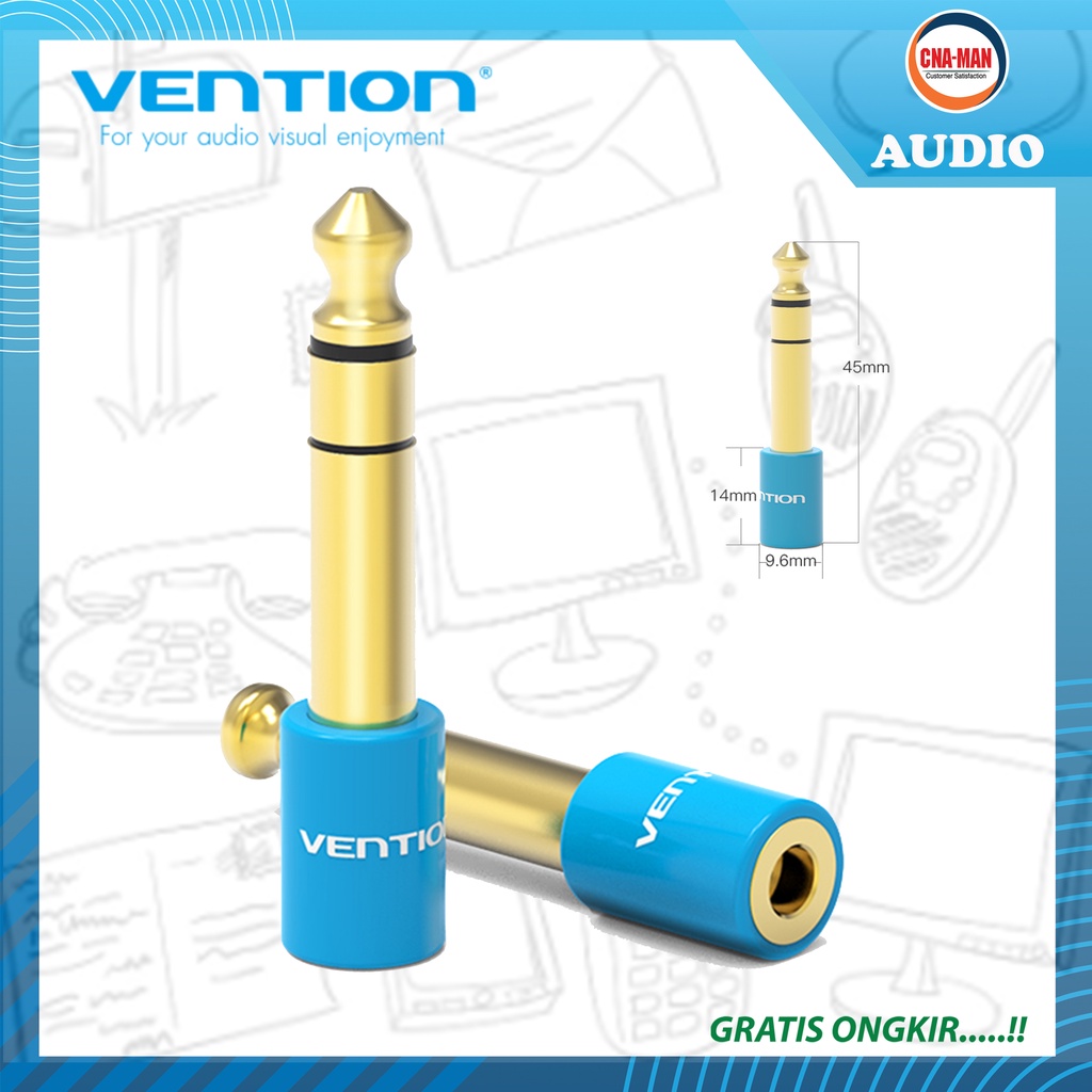 Vention S01 Audio Jack 3.5mm Female to 6.5mm Male Adapter Converter