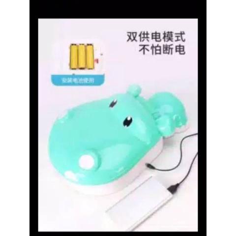 New Mainan Edukasi Anak Pancinga Hippo 45Pcs Ikan Pancingan Elektrik S