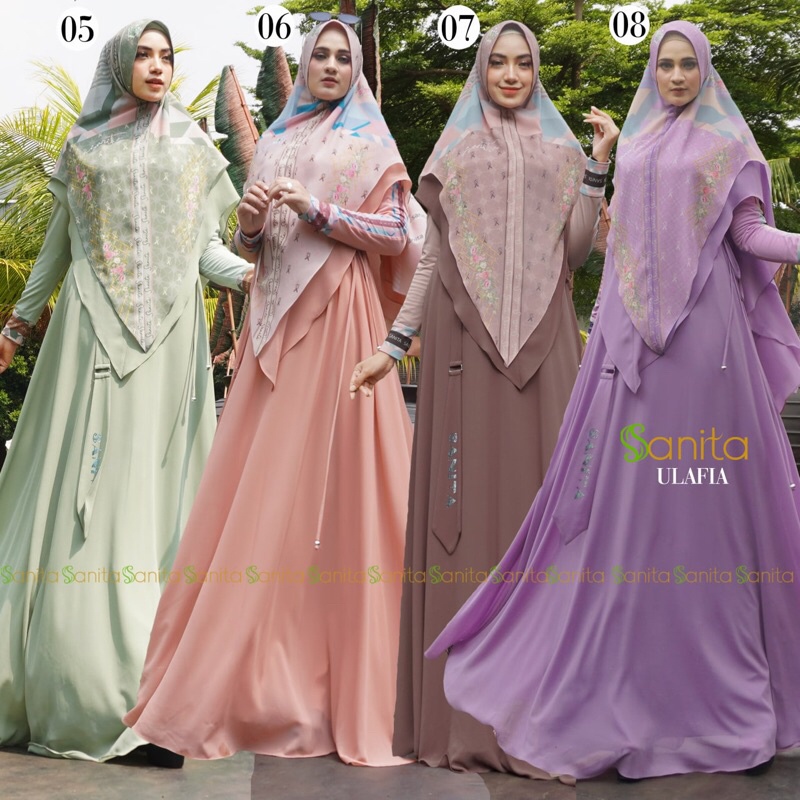 Gamis Ulafia Syari Original By Sanita (READY SIAP KIRIM)
