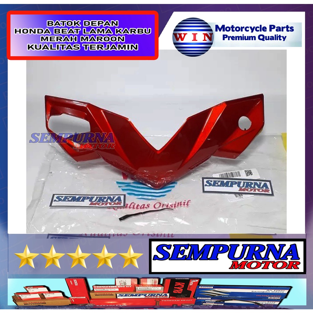 Merek Win Kualitas Original Batok Depan Beat Lama Karbu Merah Maroon