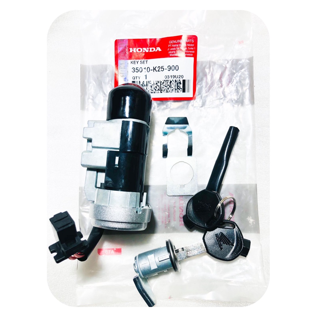 KUNCI KONTAK MOTOR  KEY SET KUNCI HONDA BEAT FI K25 SPACY FI BARU ASLI