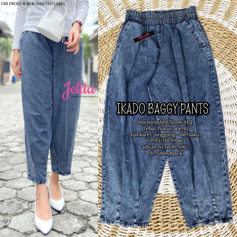 CELANA JEANS JUMBO IKKADO BAGGY PANTS