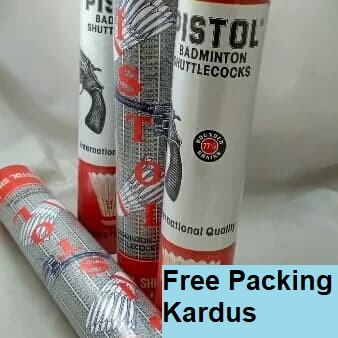 Kok Bulutangkis Shuttlecock Badminton Cock Pistol Merah Putih Original