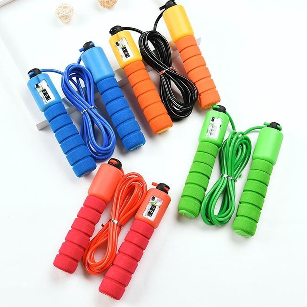 Lompat Tali Skipping Rope  Tali dengan Counter Penghitung Olahraga Tali Lompat Skipping / Jump Rope