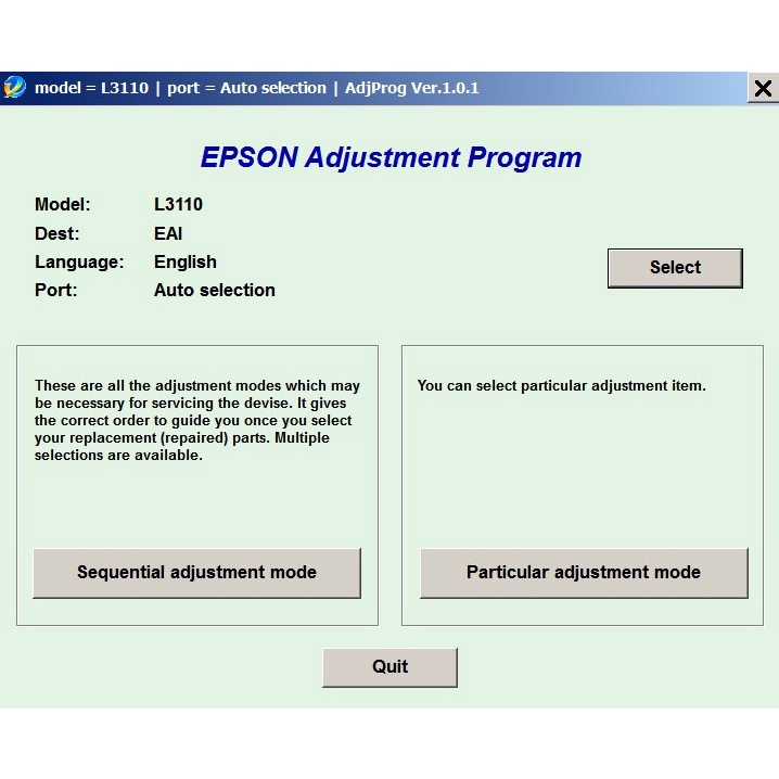 Software Resetter Epson L3110, L3100, L3150, L3001 dan Cara Menggunakannya | Aplikasi Reset Printer Epson