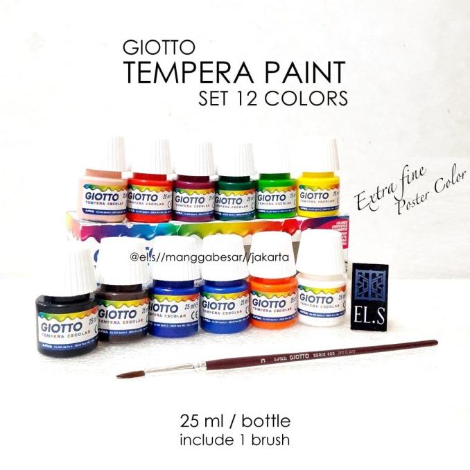 

SALE Giotto Tempera Paint 25 ml Set 12 Warna ( Cat Poster )/CAT AKRILIK SET/CAT AKRILIK SET 24 WARNA/CAT AKRILIK PASTEL/CAT AIR/CAT AIR LUKIS SET/CAT AIR GIOTTO/KUAS LUKIS 1 SET/KUAS LUKIS KECIL/KUAS LUKIS LENGKAP/KANVAS LUKIS/KANVAS LUKIS SKETSA/KANVAS