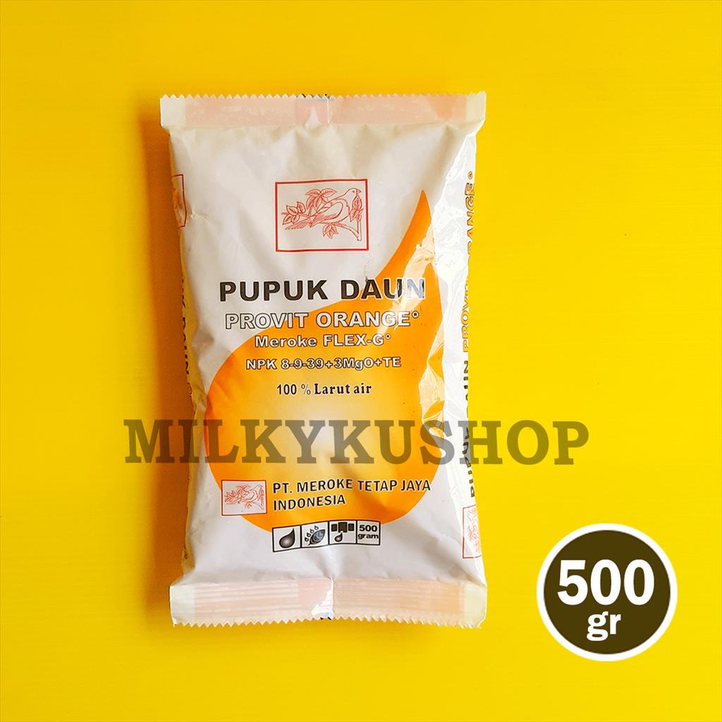 PUPUK MEROKE PROVIT ORANGE NPK 500 GRAM KEMASAN PABRIK NPK DAUN