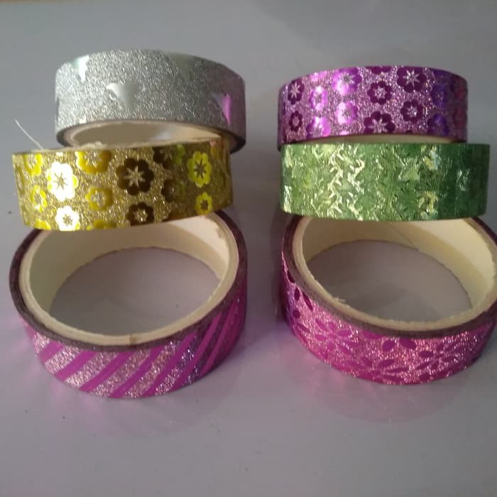 

Dijual Tape Isolasi Aneka Warna Motif Timbul (1.5cm) (DAS)