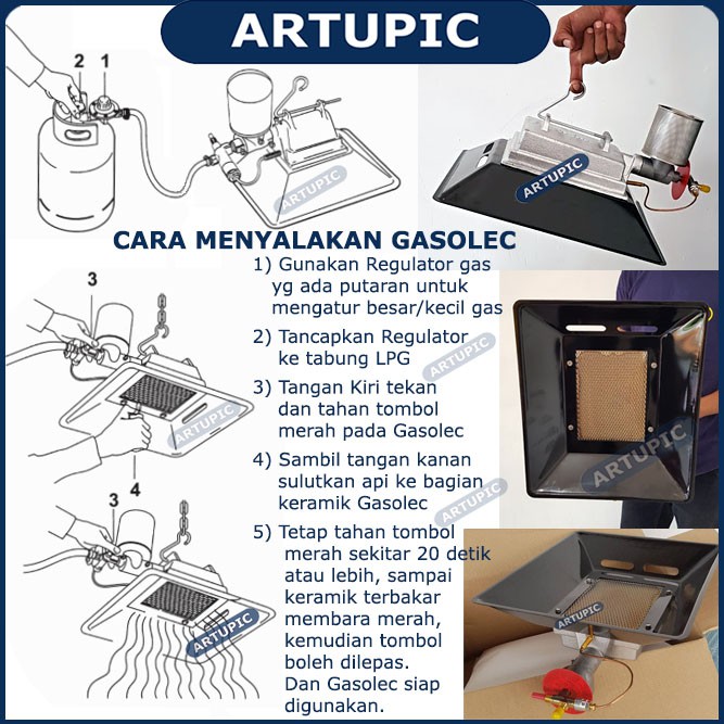 Safety Device Complete GASOLEC ASLI Spareparts Spuyer Nozzle Tombol Pemanas Kandang Ayam Gasolec