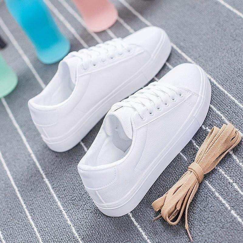 Sepatu putih wanita sepatu casual ootd wanita outfit luar ruangan