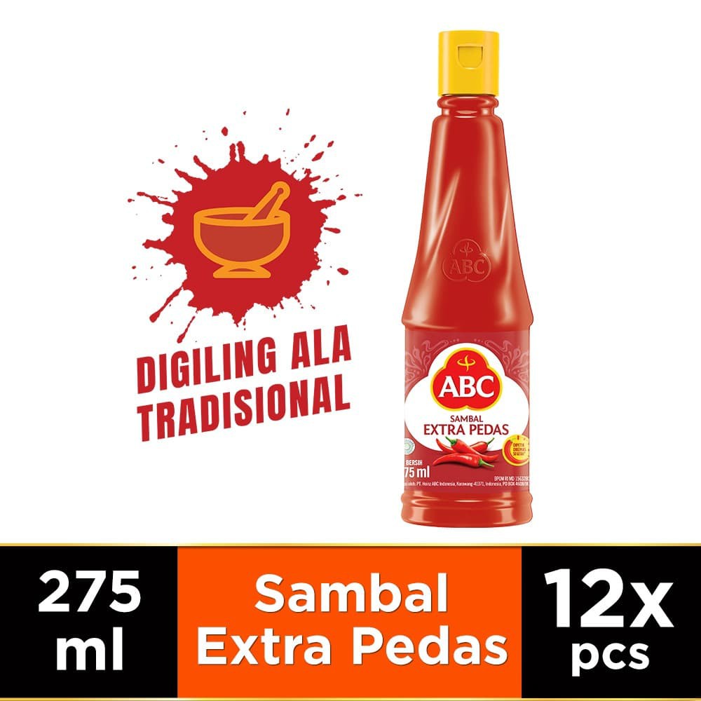 

PROMO ABC SAMBAL EXTRA PEDAS 275 ML - MULTIPACK 12 PCS TERMURAH