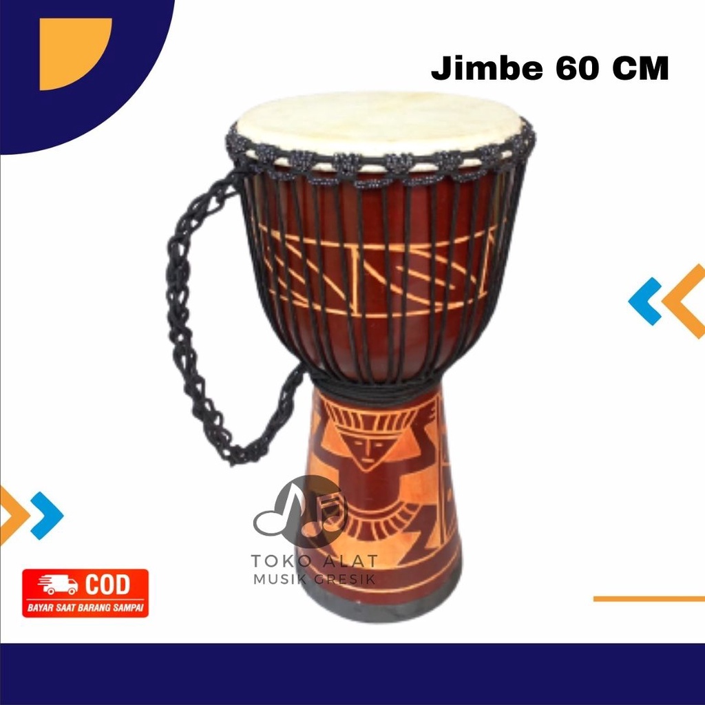 Jimbe Jumbo Ukuran 60 cm Jimbe Reggae Motif Jimbe Ukir