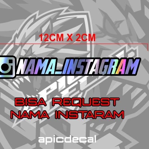 

⇰ BISA REQUEST!! Sticker Nama Sosmed Hologram (Ig,FB,Twitter,Tiktok) れ