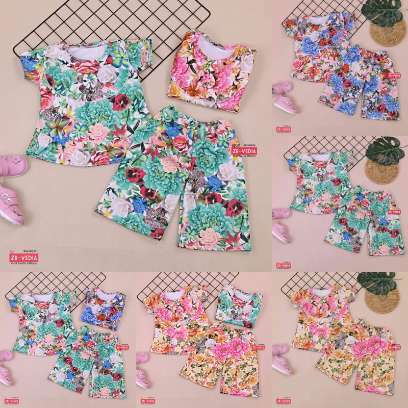 (MOTIF) Set Kylie Anak uk 1-4 Tahun / Setelan Atasan Bawahan Kulot Perempuan Baju Perempuan Import