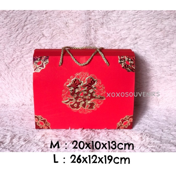 

BISA COD Paperbag Sangjit / tingjing shuangxi 4sidesflowers M MURAH