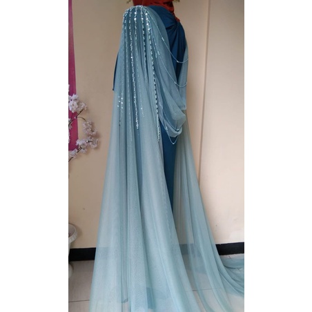 sleyer / jubah gaun pengantin