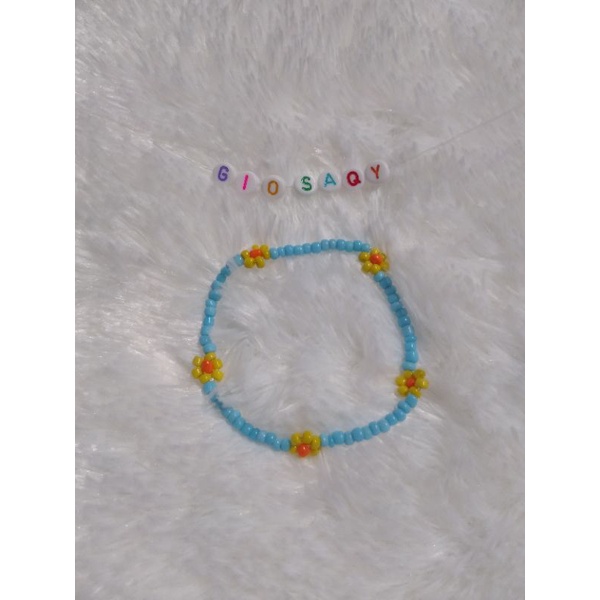 bracelet kpop idol/gelang manik/gelang beads/gelang korea bunga daisy