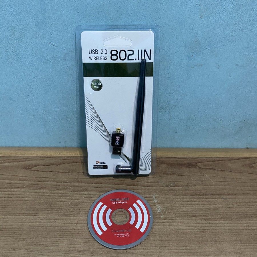 USB WIFI 802 IIN Antena Adapter USB 2.0 Wireless 1200 Mbps antena