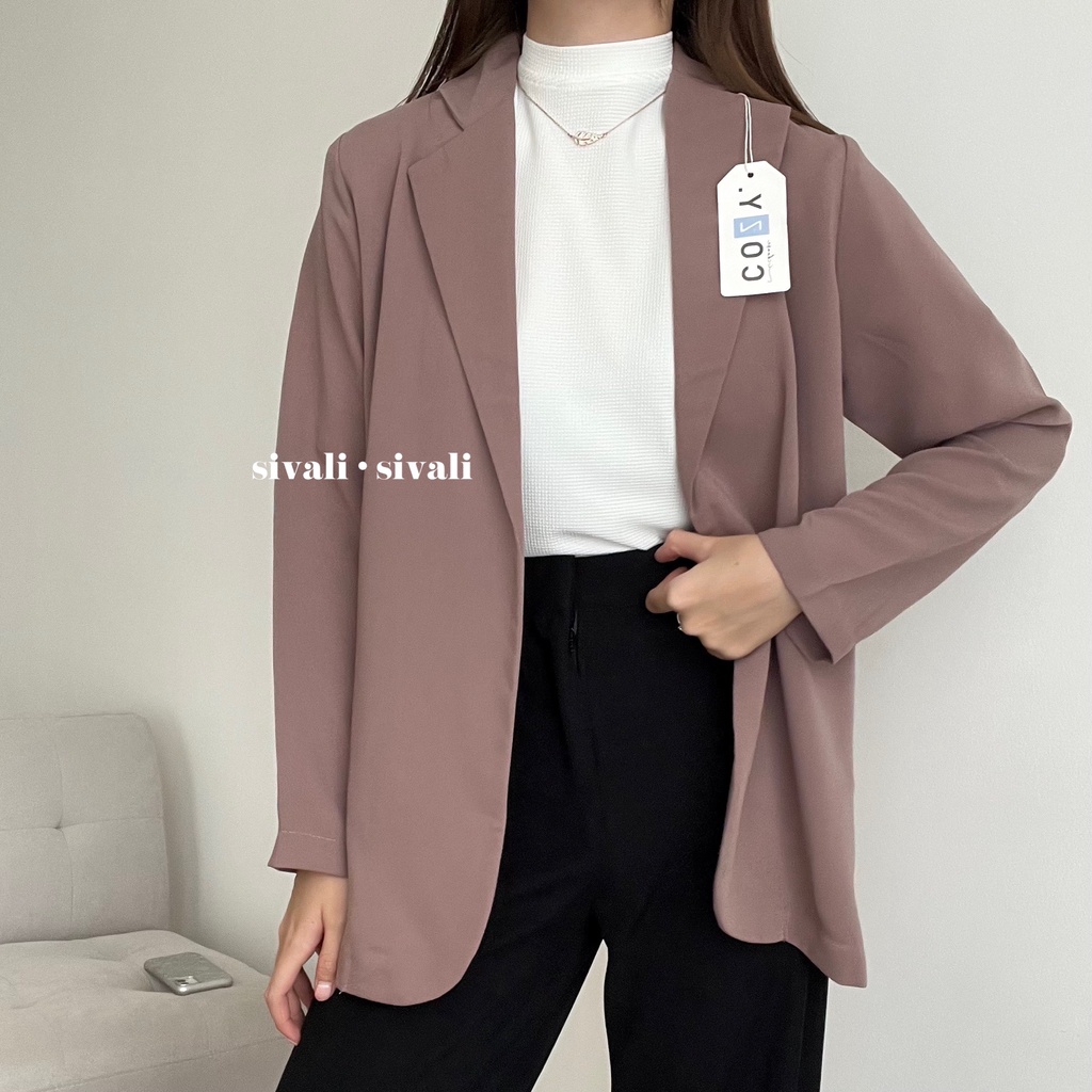 SIVALI Jane Blazer 2048 - Korean Blazer Wanita Lengan Panjang - Outer Blazer - Blazer Kerja