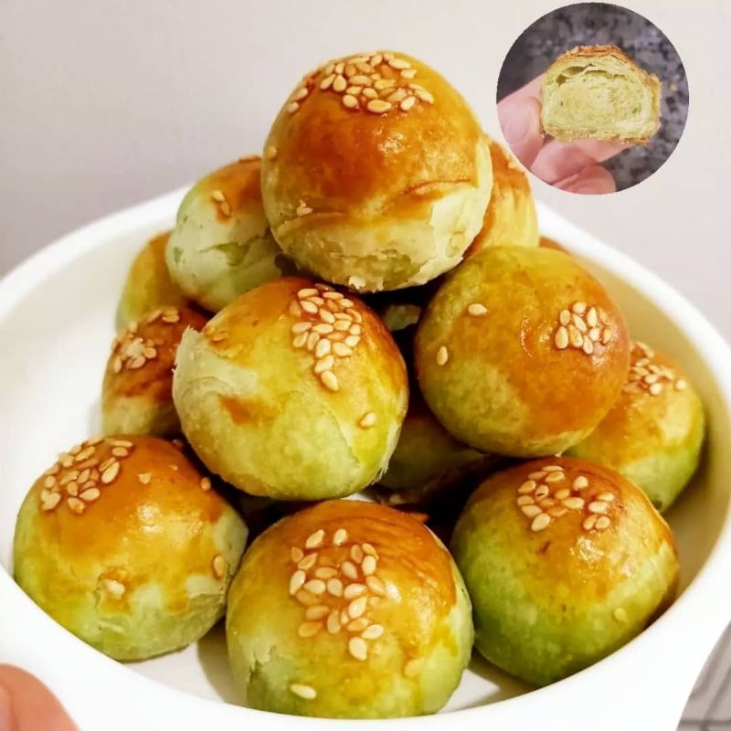 

Tausa pia PANDAN/ pia kacang hijau PANDAN