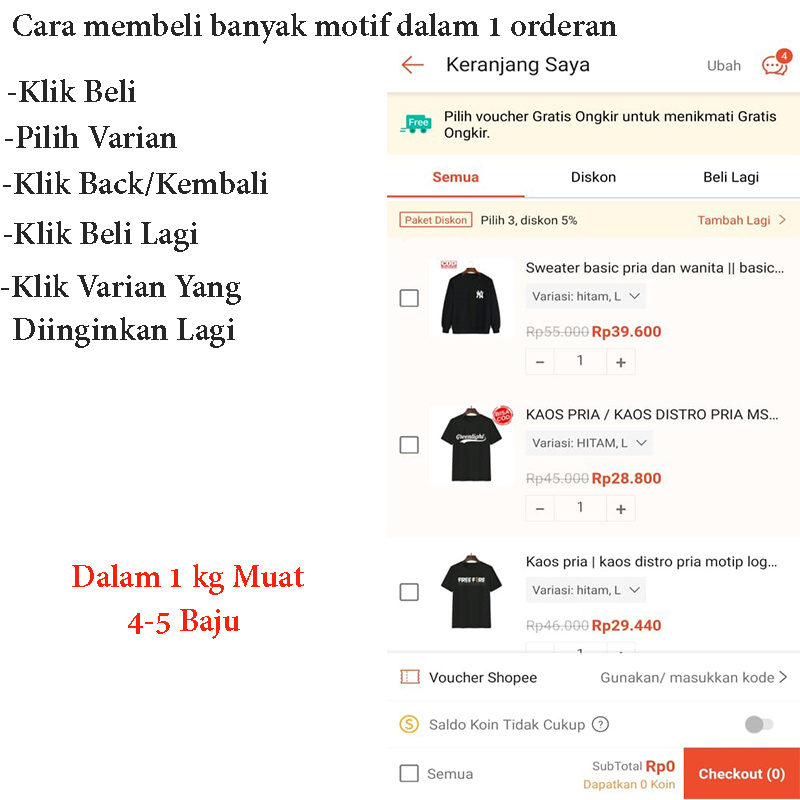 Kaos distro pria / T-shirt pria / baju atasan pria dewasa / kaos sablon digital berkualitas ms125