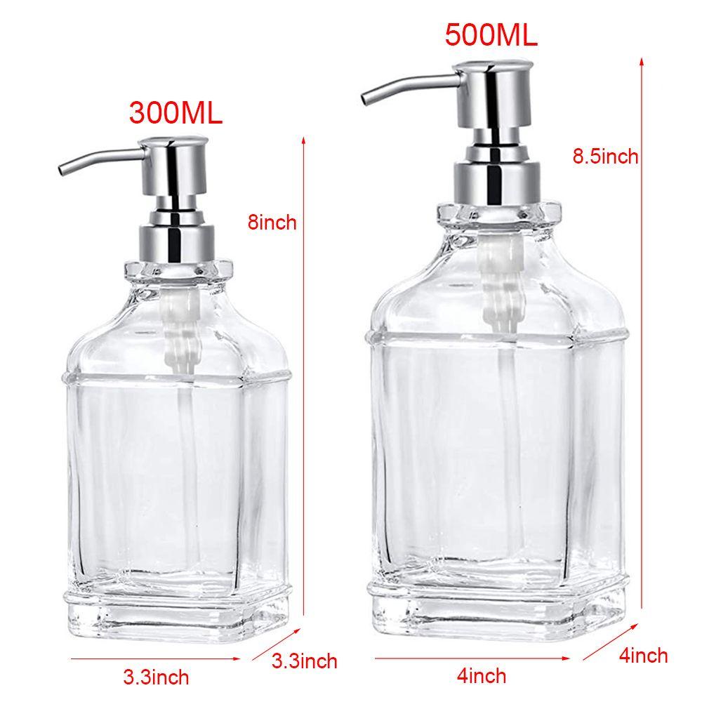 Populer Dispenser Sabun 300 /550ml Label Bening Antik Tipe Press Cuci Tangan