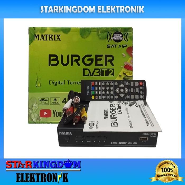 Matrix Burger Apple Hijau Tv Digital Dvb-T2 Set Top Box Uhf Garansi
