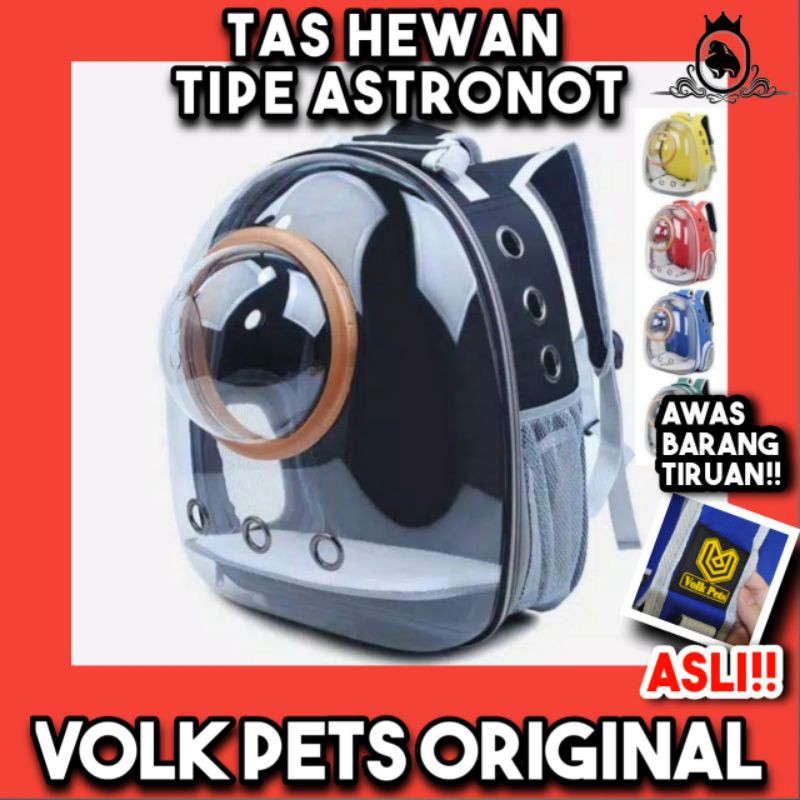 Tas astronot hewan Pet cargo anjing Pet carrier kucing Volk Pets original