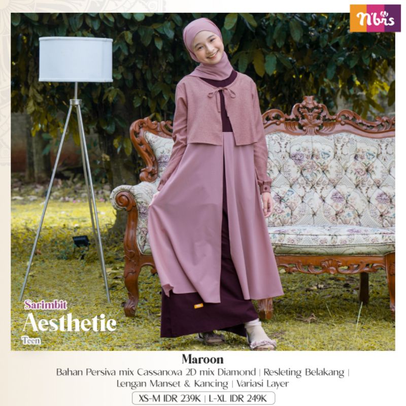 sarimbit aesthetic gamis teen nibras