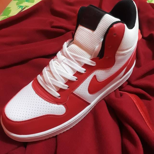 Jual NIKE COURT BOROUGH MID RED-WHITE 