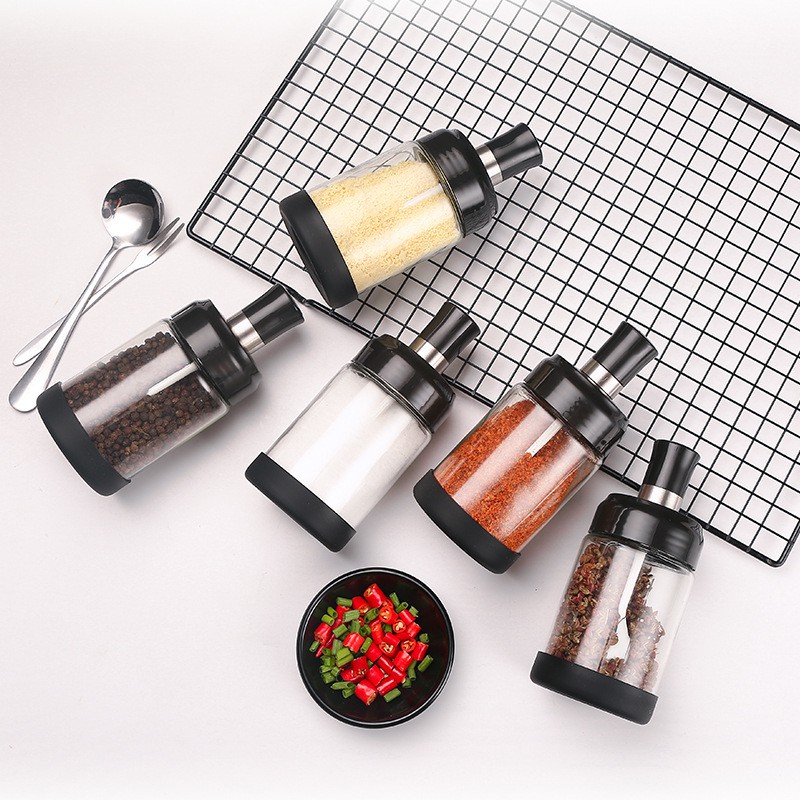 botol kaca bumbu+sendok