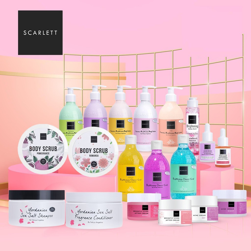 [BPOM] Scarlett Whitening Body Lotion, Shower Scrub, Body Scrub, Serum, Facial Wash SCARLET BPOM Sem