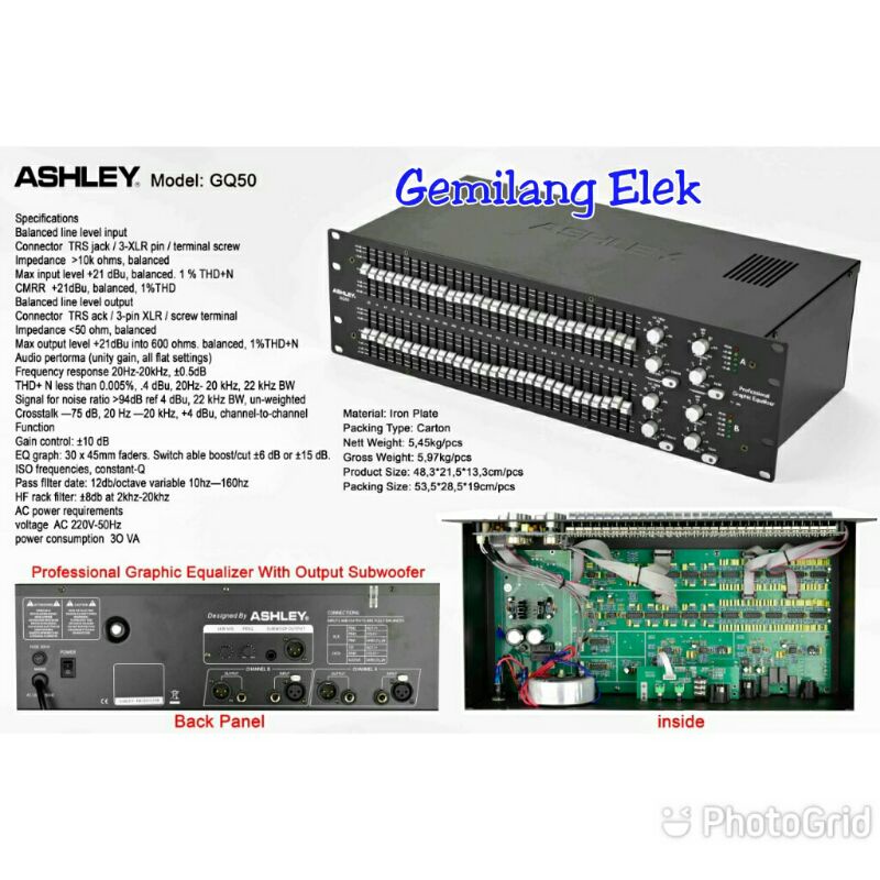 EQUALISER ASHLEY GQ50 ORIGINAL
