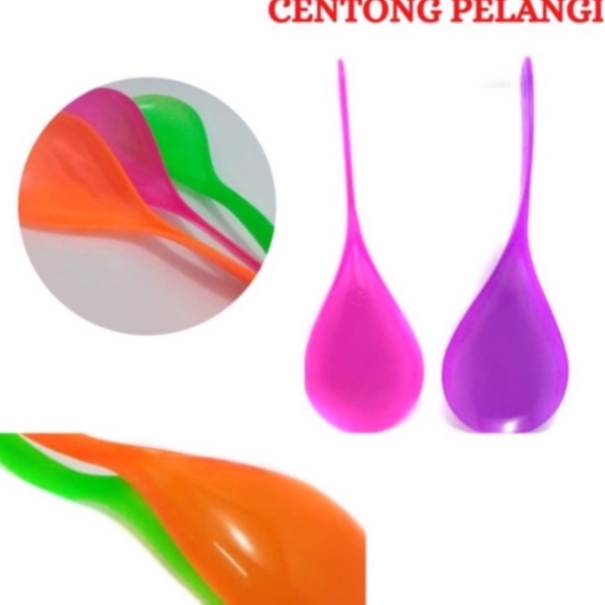 Centong Nasi Plastik KH Tebal / Sendok Nasi Murah Pelangi