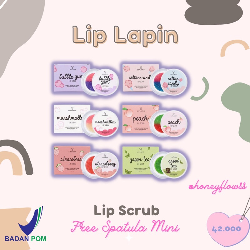 [Free Masker] Lip Scrub By Lip Lapin New Packaging with Box