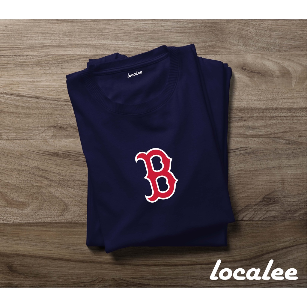 BOSTON B NAVY TSHIRT-KAOS SABLON UNISEX BOSTON BASEBALL- UNISEX TSHIRT