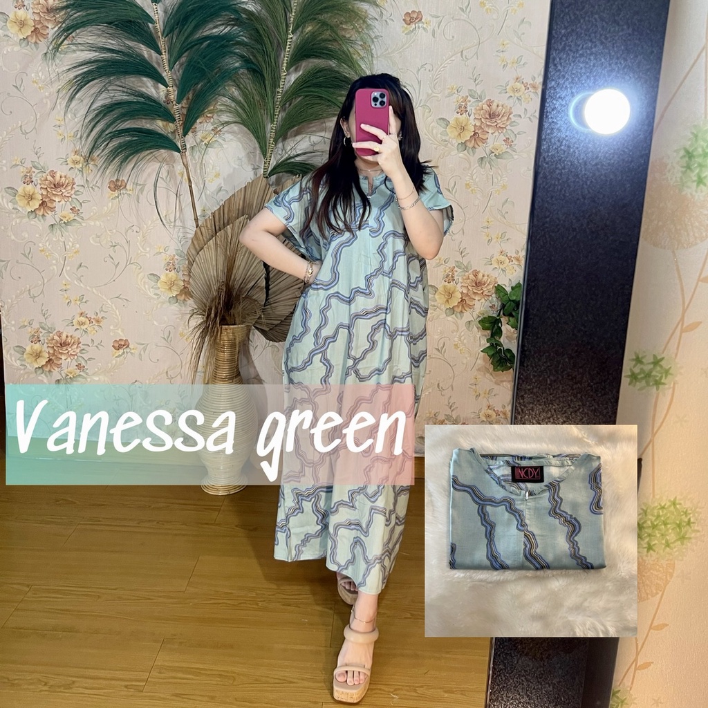 PART1 NCDY HOMEWEAR DASTER PANJANG SEMATA KAKI LD 130cm BUSUI FRIENDLY JUMBO-Vanessa green