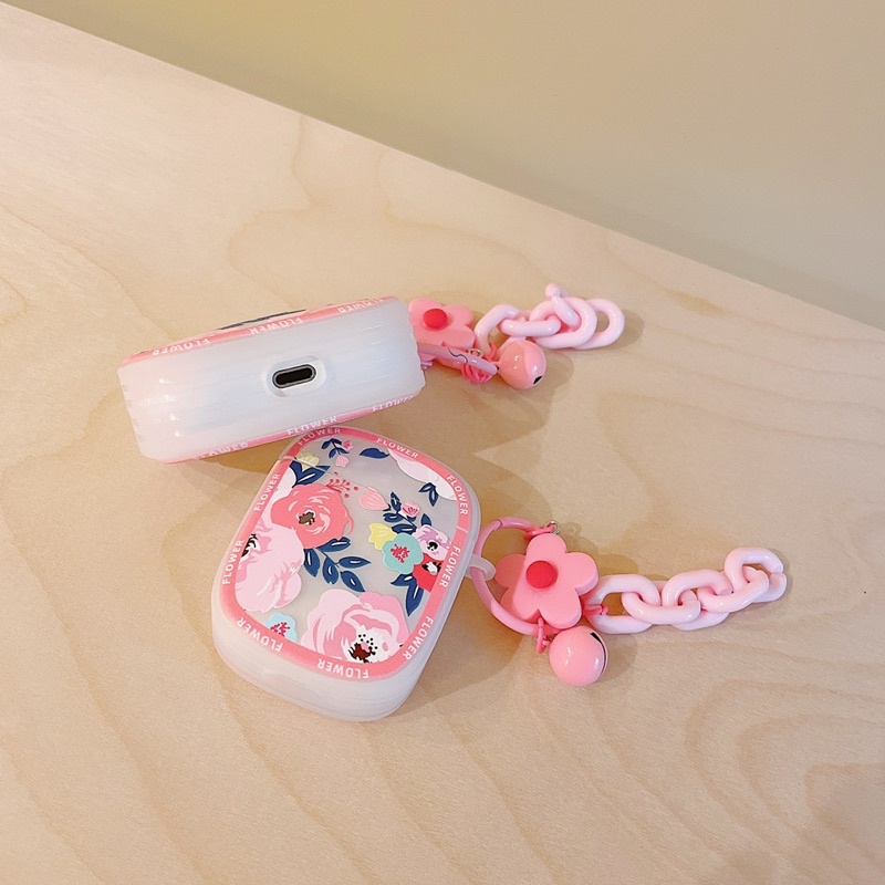 Pink Flower Softcase for Airpods 1 2 Pro 3 Case Casing Airpods Lucu