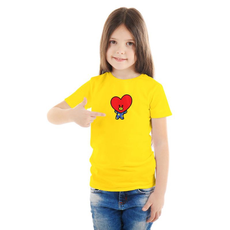 Baju Kaos Anak Perempuan.Baju Kaos BTS21/ Baju Kaos TikTokBaju Kaos Likee Anak Yang Bagus Dan Mewah/
