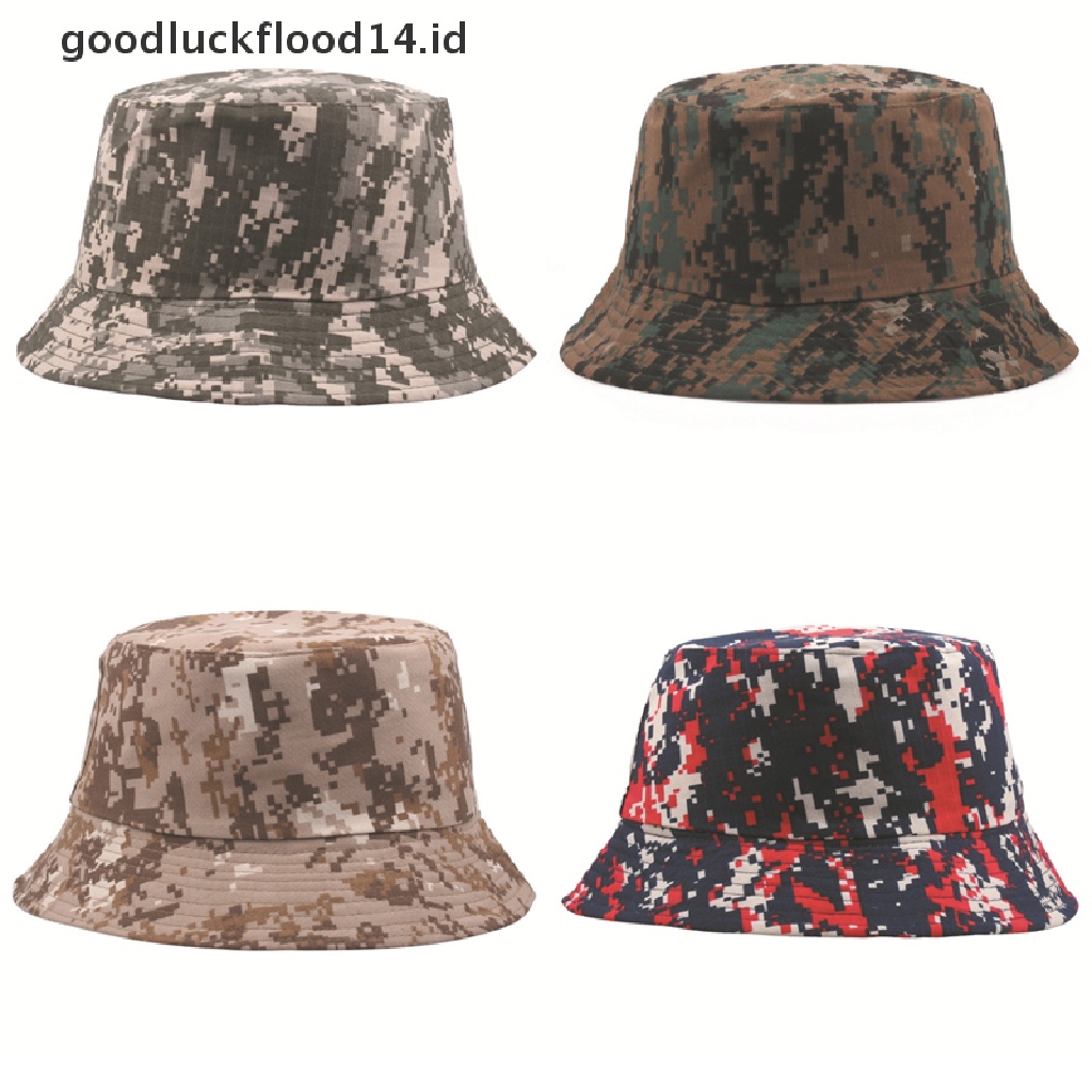 Topi Bucket Pria Dan Wanita Motif Camouflage Untuk Musim Panas