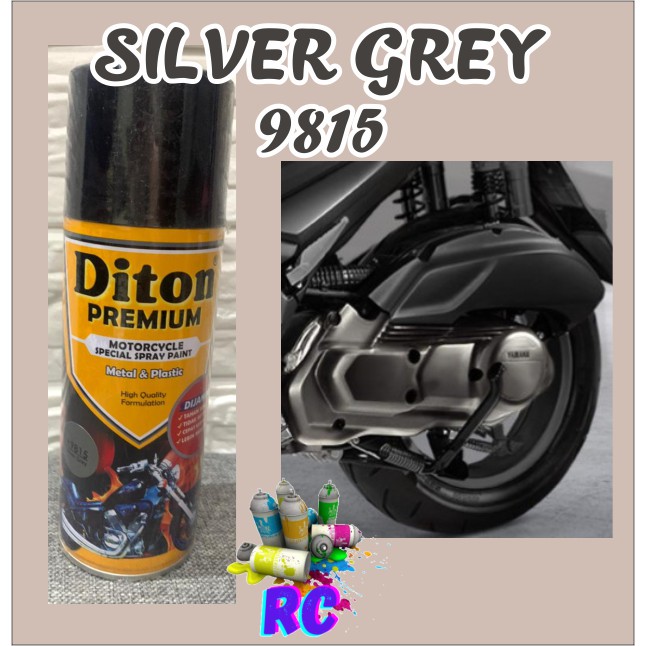 DITON PREMIUM Cat Semprot Pewarna Bagian Mesin - Silver Grey 9815 warna perak abu