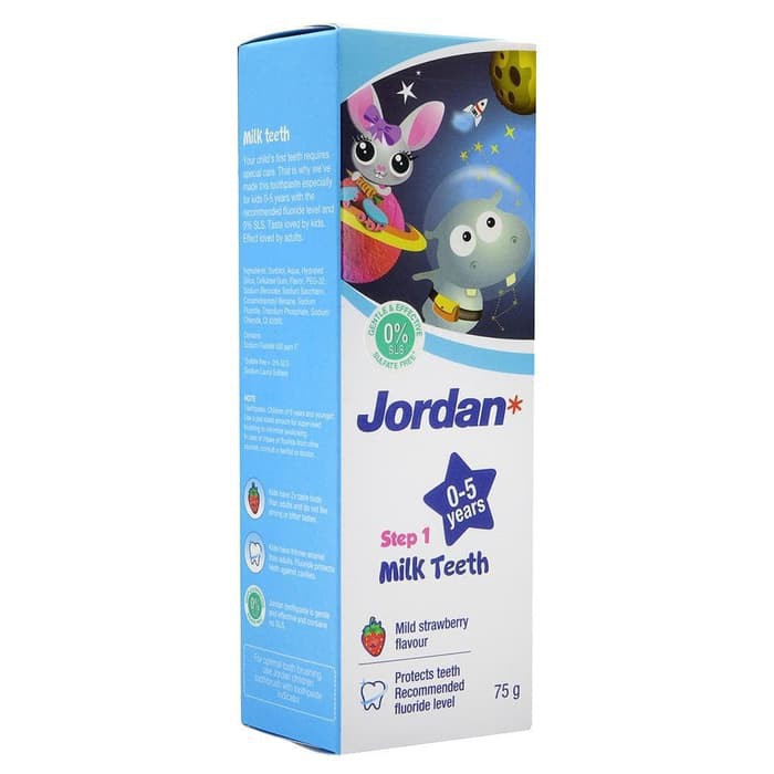 Jordan Kids Toothpaste - Pasta Gigi Step 1 Strawberry (75GR)