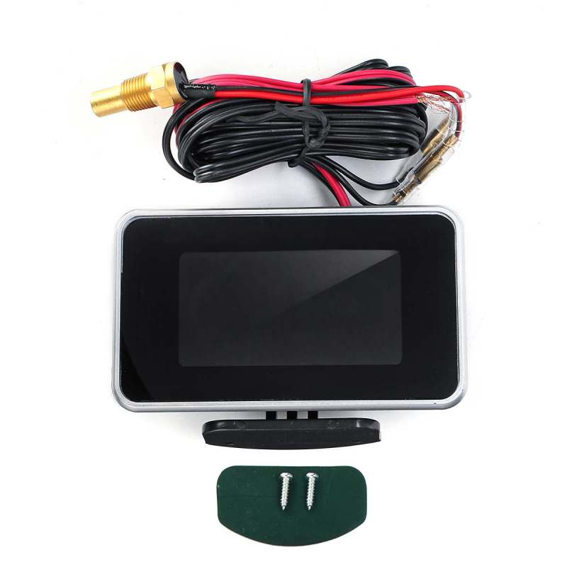 2in1 LCD Digital Pengukur Temperatur Air + Voltmeter Tekanan  Air untuk Mobil 12-24V Water Temp Temperature M10